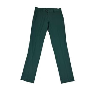 J Lindeberg Golf Pants Vent Flat Front Green Mens Size 30/32